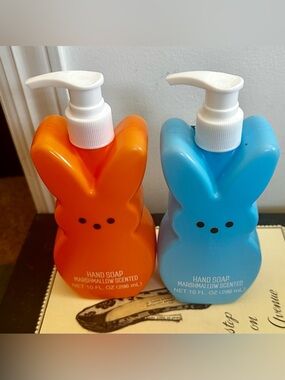 Marshmallow Scented PEEPS 🐥 Bunny Hand Soap - Orange and Blue